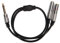 Câble Répartiteur Stéréo 6,35 Mm en Y, Coque en Alliage D'aluminium plaqué Or 6,35 Mm Mono Mâle vers Double Câble Jack Femelle 6,35 Mm, pour Amplificateurs, Microphones,