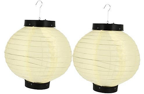 Uonlytech 2 Pièces Lanternes Japonaises Rondes Suspendues Lot pour Décoration De Restaurant Et Espaces Intérieurs