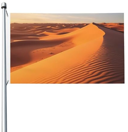 Flagge mit Sanddünen in der Sahara, 91 x 152 cm, lustige Outdoor-Banner, Urlaub, Gartenflagge, Willkommensbanner für Zuhause, Garten, Hof, Rasen, Dekoration, Flaggen, Indoor/Outdoor, doppelseitiger