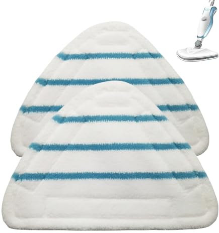 2 Panni per scopa a vapore Panni Ricambio Lavabile Triangolare per Pulizia del Pavimento in Microfibra Pad Testa per Scopa A Vapore Lavapavimenti A Vapore