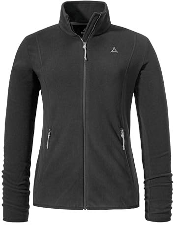 Schöffel Damen Fleece Jk Style Ash WMS, leichte Fleecejacke aus wärmendem Tecnopile, schnelltrocknende Outdoorjacke mit 2-Wege-Stretch, black, 38