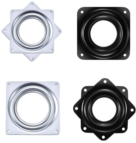 8 Piezas Rodamientos Bolas de Placa Giratoria, Placa giratoria giratoria, Plato Giratorio Cuadrado 360 Grados, Rodamientos giratorios para Estante de TV Monitor de Computadora Tocadiscos