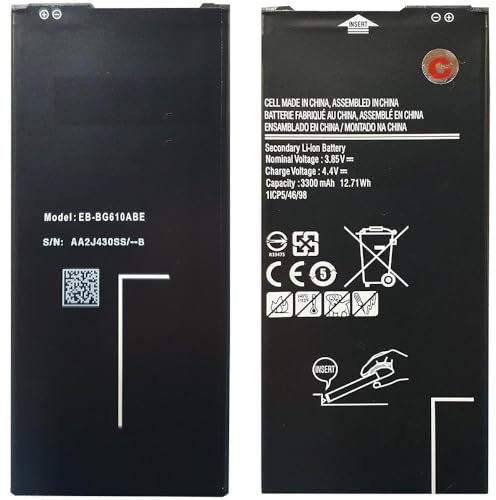 C D R Batteria compatibile con Samsung Galaxy J4 Plus 2018 J415F, Galaxy J6 Plus 2018 J610F, realizzata per sostituire la batteria EB-BG610ABE originale da 3300 mAh