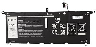 KHlove 52Wh DXGH8 Laptop Batteria per Dell XPS 13 7930 9380 9370 13 7391 7390 2-in-1 7490 Latitude E3301 3301 Vostro 5391 5390 Serie P113G001 P82G P82G001 0H754V H754V 0H754V G8VCF HK6N5