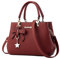Steckschloss Für Taschen Abschließbar Damen Tote Bag Mode Handtaschen Damen Geldbörse Satchel Schultertasche Tote Ledertasche für Damen O Bag Taschen Damen (Red, One Size)
