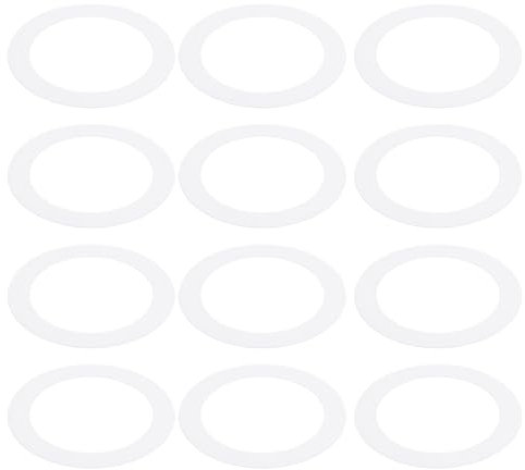 PATIKIL Goof Rings Inner Diameter 3.98, Outer Diameter 5.51, 12 Pcs Metal Goof Rings Cover Recessed Light Trim for Ceiling Wall Fixtures Can Lighting Down Light LED, Matte Finish White
