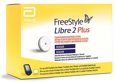 Abbott Freestyle Libre 2 Plus Sensor for diabetes monitoring CGM for UK
