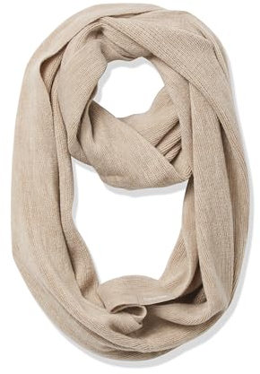 Calvin Klein Superweicher Damen-Schal für kaltes Wetter, langlebig, Infinity Loop Schal, Melierte Mandel, Einheitsgröße