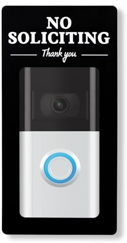 XANGNIER No Soliciting Sign for Ring Video Doorbell,Classy No Soliciting Doorbell Cover for House and Front Door,No Solicitation/Solicitors Signs for Ring 2/3/4/1st Gen/2nd Gen/2020/Battery Plus