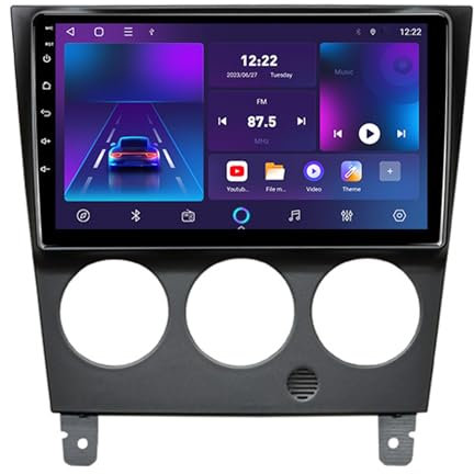 HYNMSM Android 12 Auto Car Multimedia Player, para Su-baru I-mpreza 2002-2007, Radio de Coche con Pantalla táctil de 9 Pulgadas con Carplay/Android Auto/Controles del Volante/Soporte OBD2/DVR,TS7 2+3