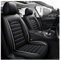 TVVXIO Sitzbezüge-Set, für Ford Focus ST-Line 2020-2022 Luxus Leder Autositzbezüge Schutz zum Vorderseite Rückseite 5-Sitze,B Black White