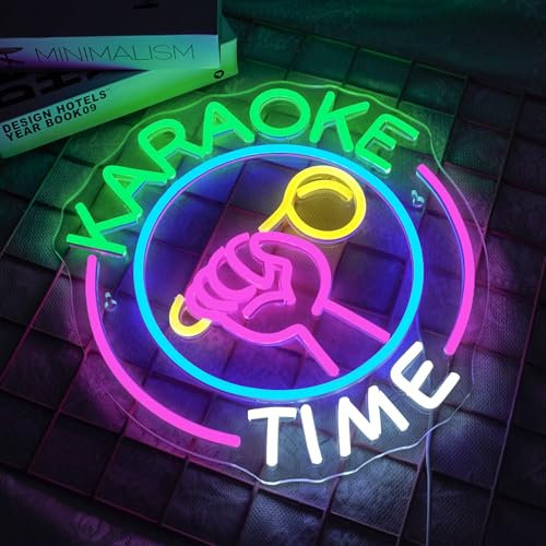 NOXET Karaoke time neón logotipo música neón logotipo letras neón logotipo rosa neón Bar logotipo música neón logotipo estudio dormitorio fiesta club cantando karaoke time fluorescente logotipo