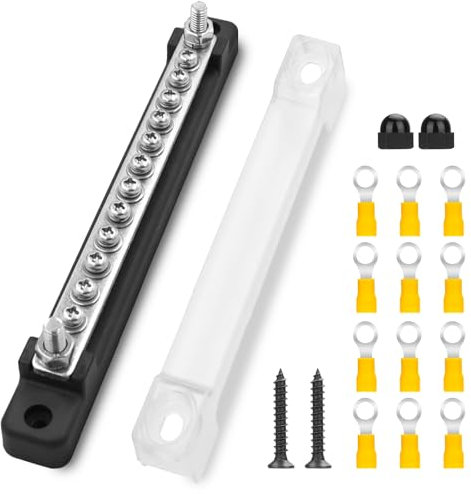 Blocco di Distribuzione dell'alimentazione Morsettiera di Distribuzione 150A Morsettiera di Alimentazione 12V-48V DC per Camion, Roulotte, Autobus, Barca