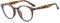 Long Keeper Round Blue Light Blocking Glasses For Women Men Computer Gaming Eyewear Clear Glasses Anti BlueLight Glasses (Leopard Clear)