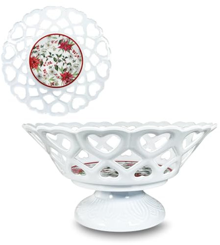 ARCA, Centrotavola in Melamina, con Decorazione Nataliza Vischio, Resistente e Duraturo, Ideale per la Tavola, Idea Regalo di Natale, 30x9 cm