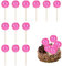 12Pcs 70s Disco Theme Cake Decoration Mini Disco Balls Cake Toppers Disco Ball Cupcake Toppers for Disco Theme Party Supplies (Rose Red)