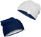 MAYLILY - Mütze - Doppelseitige Mütze - Zweifarbige Beanie - Bambusmütze - Bambuskappe - Kindermütze - Bambushaube Baby - Bambushut - (DE/NL/SE/PL, Numerisch, 30, 36, Navy - Light Grey)
