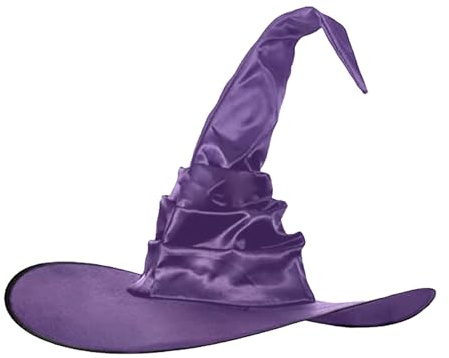 Vxcbad Cappello da strega Witch Hat magico cosplay – per Carnevale Halloween, Fastnacht e feste a tema (viola)