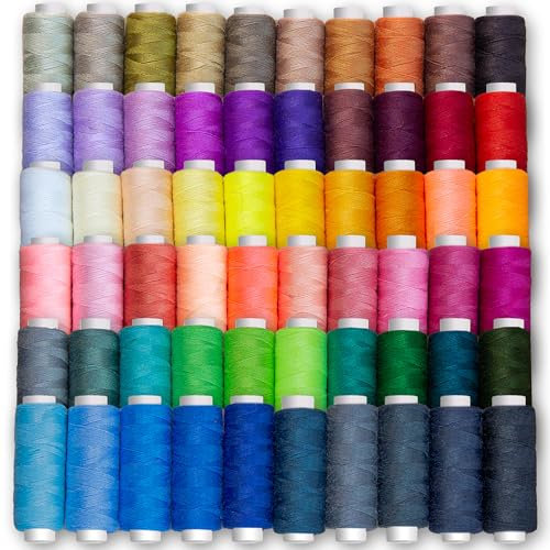 NäHgarn Set 60 Farben NäHgarn FüR NäHmaschine 250 yard Nähmaschinengarn Beliebte Und Standardfarben Aus Polyester FüR Overlock NäHmaschinen NäHset Grundausstattung