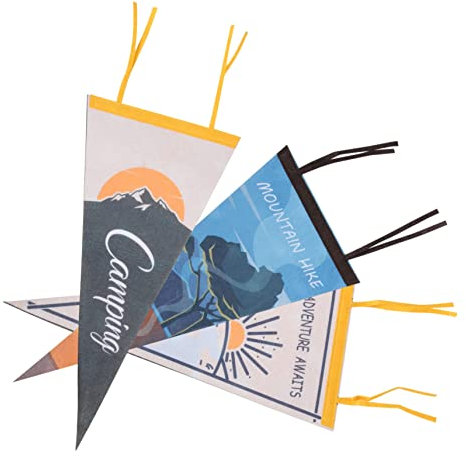 Abaodam 3 Stücke Camping Flaggen Dreieck Fahnen Outdoor Dekorative Fahnen Für Camping Bunting