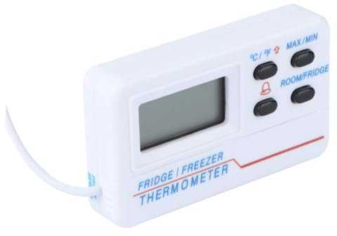 MAGICLULU Termómetro Digital Digital Para Congelador Refrigerador Cocina Alarma De Alta y Temperatura Para Interiores y Exteriores