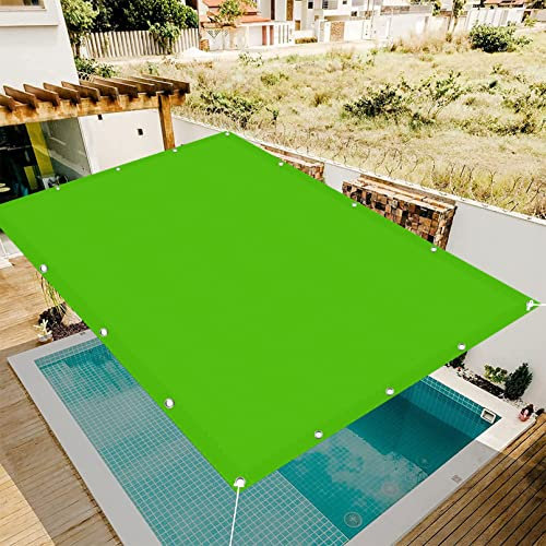 Voile d'ombrage imperméable 3x7m bloque 98% des rayons UV de jardin clôture brise-vue avec kit de fixation adaptable extérieur toit de terrasse vert
