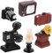 WEKAMOS 1set Miniature Retro Per Casa Delle Bambole Televisore Lampada Cherosene Valigia e Fonografo Per Decorazione Casa Vintage Accessori Per Modelli Di Arredamento Stile Retrò
