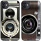 Confezione da 2 cover posteriore per iPhone 12 Mini, in gel di silicone TPU con stampa fotocamera retrò