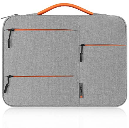 Gramigg Computer Liner Bag Sleeve Per Caso Multi-Tasche Borsa Per Laptop Notebook Viaggio Storage Per 13 '' 14 '' 15 I Laptop Storage Bag Per Tablet Notebook, 38 cm, Gray