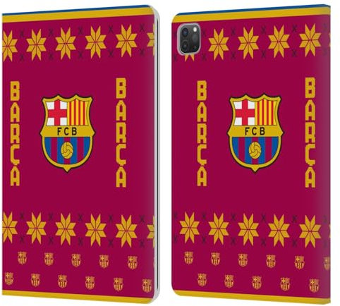 Head Case Designs Licenza Ufficiale FC Barcelona Modello 2 Maglietta Natalizie Custodia Portafoglio in Pelle Compatibile con Apple iPad PRO 11 2020/2021 / 2022