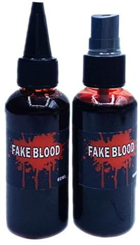Sang Factice Maquillage - 60ml Maquillage Cosplay Réaliste Faux Sang Lavable | Accessoires pour Cosplay et Fêtes d'Horreur Adaptés à la Peau