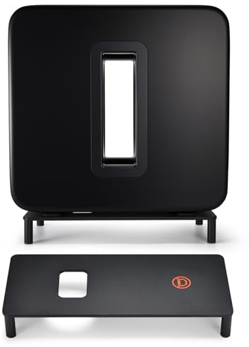 Hzycwgone Soporte Subwoofer Pie Stand para Sonos Sub 4/3 / 2 Subwoofer | Acero Carbono Base de Piso Soporte de Suelo Pad para Sub 4 / Gen 3 / Gen 2 Altavoz Negro & Blanco, Estable, Interior Exterior