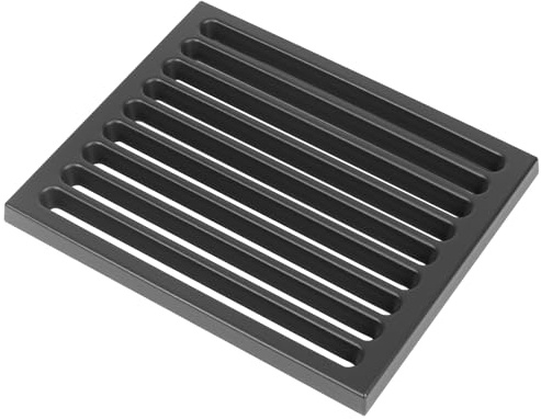 GFTIME Rejilla de hierro fundido de 18 x 22 cm, rejilla de hierro fundido macizo, con piezas de repuesto para estufa de chimenea, rejilla de ceniza para muchos hornos, resistente al calor, 1 pieza de