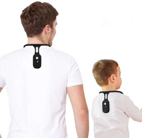 Correcteur et entraîneur de Posture Intelligent pour Le Dos, correcteur de Posture Suspendu pour la Nuque, correcteur de Posture à Induction Automatique Rechargeable en Silicone