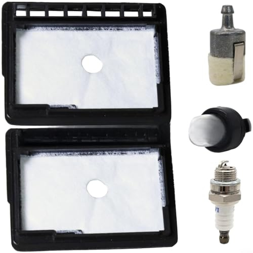 Crabop Kit filtro aria per motosega Echo CS-303T CS-3400, set di manutenzione da 5 pezzi con filtro carburante per componente di accensione lampadina primer