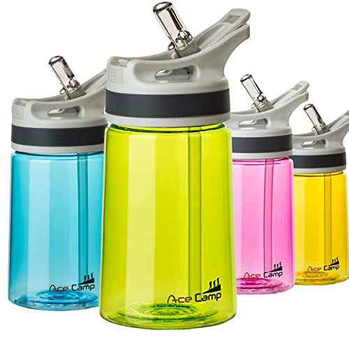 AceCamp TRITAN Trinkflasche | Sportflasche | BPA-frei I für alle Getränke I Springdeckel grün 350 ml