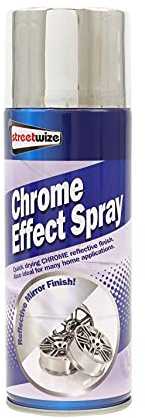 Streetwize - 2 x Spray Paint - Chrome Reflective Finish - Ideal For: Cars, Home Appliances and Furniture