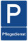 Parkplatzschild Pflegedienst Parken Schild Blau 30 x 20 x 0,3 cm Kunststoff Parkplatzmakierung Parken Parkplatzschilder Parkplatz Hinweisschild, Verbotsschild, Parkplatz Freihalten
