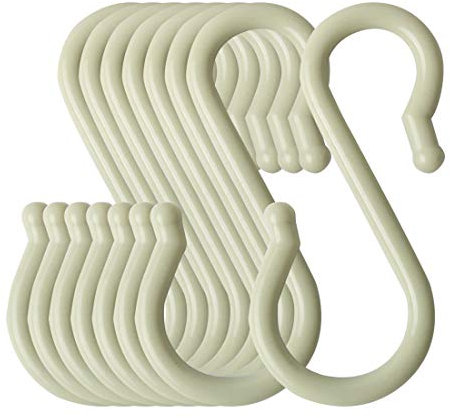 Sourcingmap - Ganchos de plástico en forma de S para cocina, baño, clóset, ollas, sartenes, utensilios, abrigos, toallas, colgar