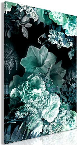 decomonkey Bilder Blumen 40x60 cm 1 Teilig Leinwandbilder Bild auf Leinwand Vlies Wandbild Kunstdruck Wanddeko Wand Wohnzimmer Wanddekoration Deko Natur Pflanzen Lilie