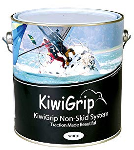 BTK KiwiGrip Vernice Antiscivolo Bianco 4 Litri per Ponte Manutenzione Barca Base Acqua Nautica con Rullo