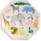 Meri Meri Lot de 8 assiettes de fête en carton pour anniversaire d'enfant Motif animaux du safari
