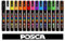 POSCA Uni-Ball marqueur Uni PC-5M Tempera 15 Couleurs Assorties Professional Set.