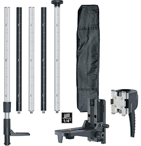 LASERLINER - TelePod Plus 330 cm - Bâton de fixation télescopique - Support de fixation de 1/4 - Aluminium robuste - Hauteur réglable jusqu'à 330 cm