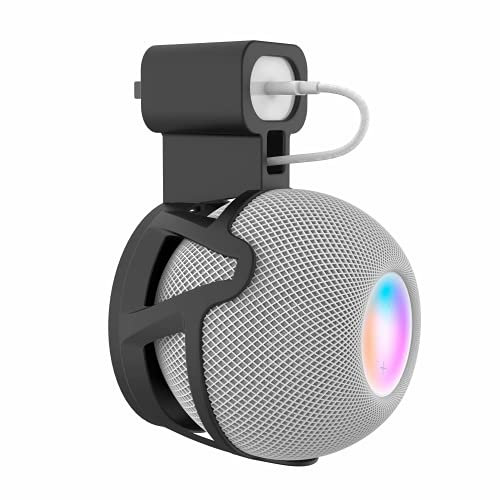 LeongLzt Ouligei - Soporte de pared para Homepod Mini de primera calidad, con sistema de gestión de cables integrado, no necesita tornillos, un elegante accesorio para ahorrar espacio