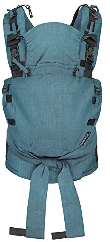 Hoppediz NABACA Babytrage | Komfort-Modultrage | ab Geburt ✓ Bauchtrage ✓ Rückentage ✓ Individuell anpassbar (Baukastensystem) ✓ Ausgezeichnet ✓ kbA (Bio) ✓ Basic-Set Ibiza