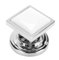 Mutuer Square Cabinet Handle，10pcs Zinc Alloy Cabinet Drawer Wardrobe Door Square Handle Knobs Furniture Pulls (Bright Chrome-White)