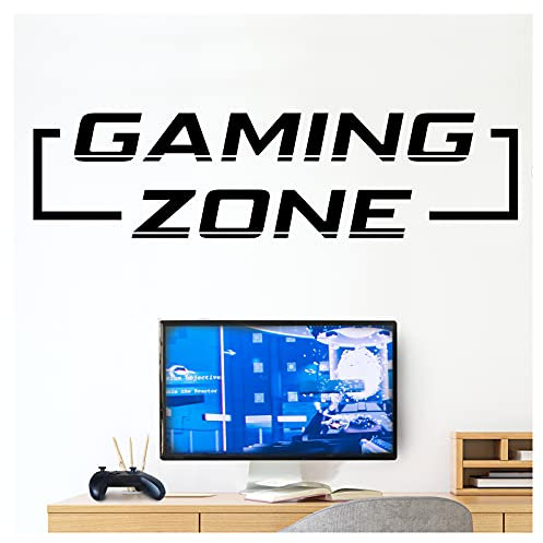 Little Deco Wandtattoo Kinderzimmer Gaming Zone I 120 x 32 cm (BxH) I Wandaufkleber Jugendzimmer Sticker Junge Flur Wandsticker Jungs Kinder Aufkleber W5597