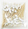 AILEXI Palos De CÓCtel 100 Cuentas Palillos De Madera Suministros Para La Fiesta Volantes Comida Para Comer Frutas Bocadillos Bocadillos - Corazones Blancos
