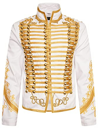 Ro Rox Adam Jacke Herren Military Marching Band Drummer Music Festival Parade